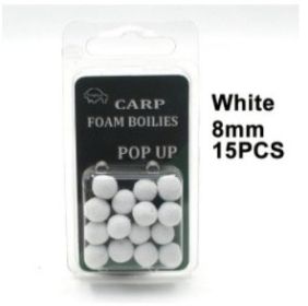 Super Large Buoyancy Fishing Beads Carp Fishing Foam Float Reverse Bottom Lure White Amur Black Carp European Style (Option: White 8mm)