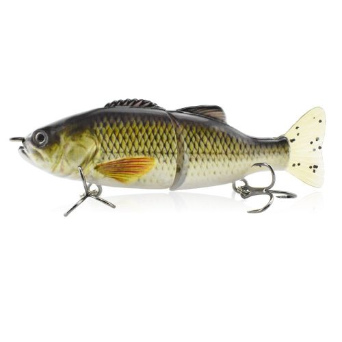 100mm PVC Soft Tail 2 Sections Simulation Bait ABS Plastic
