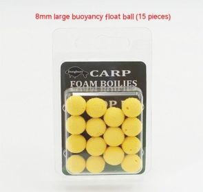 Super Large Buoyancy Fishing Beads Carp Fishing Foam Float Reverse Bottom Lure White Amur Black Carp European Style (Option: Yellow 8mm)