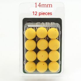 Super Large Buoyancy Fishing Beads Carp Fishing Foam Float Reverse Bottom Lure White Amur Black Carp European Style (Option: Yellow 14mm)