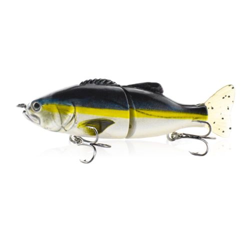 100mm PVC Soft Tail 2 Sections Simulation Bait ABS Plastic
