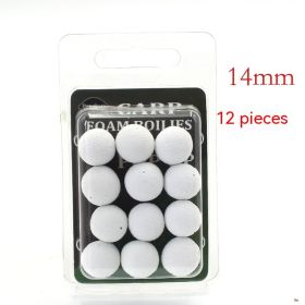 Super Large Buoyancy Fishing Beads Carp Fishing Foam Float Reverse Bottom Lure White Amur Black Carp European Style (Option: White 14mm)