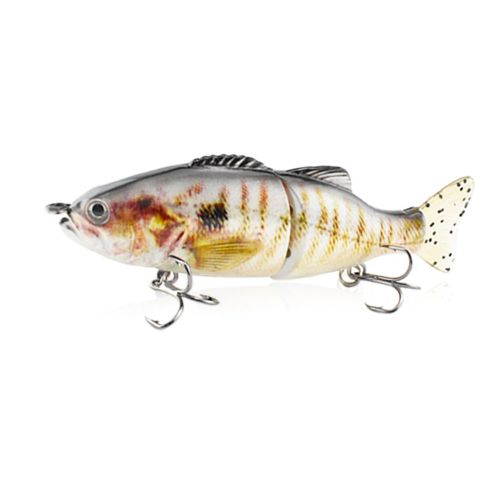 100mm PVC Soft Tail 2 Sections Simulation Bait ABS Plastic