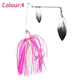 Tassel Beard Composite Sequins Sea Fishing Topmouth Culter Weever Lure (Option: Pink And White-Gold)