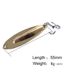 Luya Bait Aluminum Alloy Lure Sequins Tossing Lure (Color: Gold)