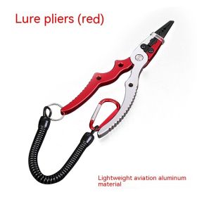 Aviation Aluminum Fish Grip Tools With Scale (Option: Aviation Aluminum Forceps Red)