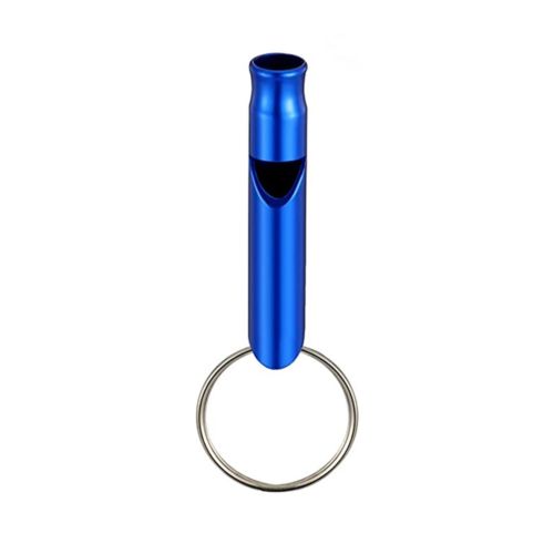 1pc Aluminum Whistle With Keychain; Sturdy Lightweight Whistle; For Signal Alarm; Outdoor Camping; Hiking Accessories