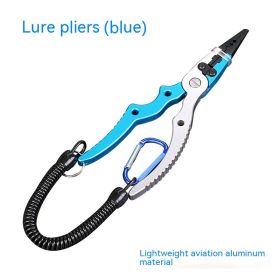 Aviation Aluminum Fish Grip Tools With Scale (Option: Aviation Aluminum Forceps Blue)