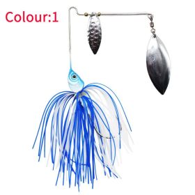 Tassel Beard Composite Sequins Sea Fishing Topmouth Culter Weever Lure (Option: Blue And White-Silver)